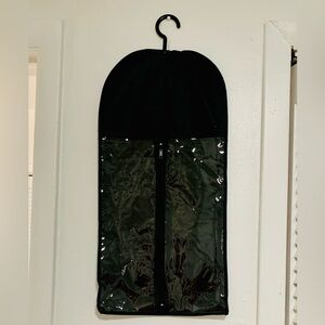 Black Garment Bag with Clear Panel